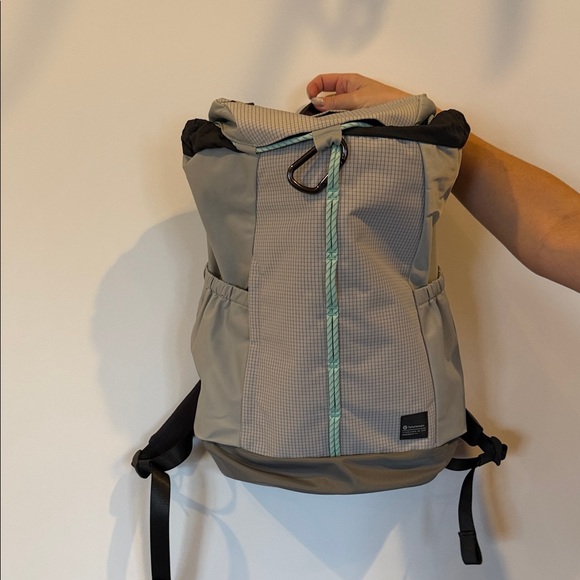 Gray lululemon Backpack with Black Accents